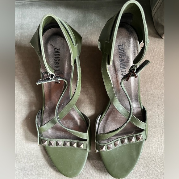 Zadig & Voltaire heeled wedge studded sandals for all seasons - edgy, cool, sexy - Picture 1 of 6
